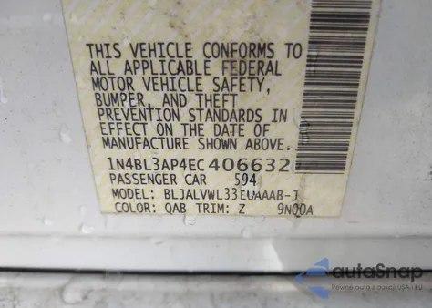 2014 Nissan Altima 3.5 Sl from USA, damaged, VIN 1N4BL3AP4EC406632